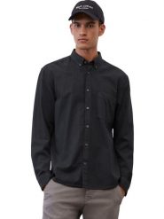 Marc O'Polo Koszula B21 7242 42414 Czarny Regular Fit. Czarne koszule Marc O'Polo, m, bez wzorów, z bawełny, bez kołnierzyka, bez ramiączek. Za 279.99 zł.