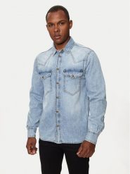 Versace Jeans Couture Koszula jeansowa 76GAL250 Niebieski Regular Fit. Niebieskie koszule Versace Jeans Couture, m, bez wzorów, z bawełny, bez kołnierzyka, bez ramiączek. Za 1,879.00 zł.