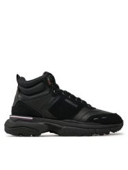 Tommy Hilfiger Sneakersy M Runner Cordura Hi Lth Mix FM0FM05222 Czarny. Czarne buty sportowe casual Tommy Hilfiger, bez wzorów, ze skóry, bez zapięcia. Za 369.99 zł.