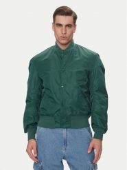 SCHOTT N.Y.C. Kurtka bomber Sporting Zielony Oversize. Zielone kurtki SCHOTT N.Y.C., m, bez wzorów, z syntetyku, bez kaptura. Za 939.99 zł.