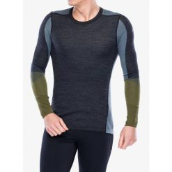 Bluza termoaktywna męska Smartwool Intraknit Thermal Merino BL Colorblock Crew. Szare bielizna termoaktywna Smartwool, na zimę, l, bez wzorów, bez ramiączek, narciarskie. Za 438.99 zł.