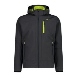 Kurtka męska turystyczna CMP 3A01787N. Czarne kurtki softshell CMP, l, bez wzorów, z softshellu, z kapturem. Za 404.70 zł.
