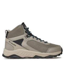 Trekkingi Columbia. Brązowe botki sznurowane Columbia, bez wzorów, bez obcasa, bez zapięcia. Za 309.99 zł.
