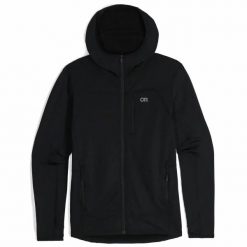 Polarowa bluza z kapturem zapinana na zamek Outdoor Research Vigor Grid. Czarne bluzy z kapturem OUTDOOR RESEARCH, m, bez wzorów, z polaru, z kapturem. Za 564.50 zł.