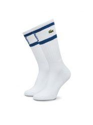 Lacoste Skarpety Wysokie Męskie RA8095-00 F2F Biały. Białe skarpety LACOSTE, bez wzorów, z bawełny. Za 59.99 zł.