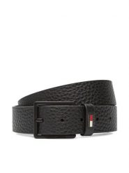 Tommy Jeans Pasek Męski Tjm Elevated Flag Leather 3.5 AM0AM13418 Czarny. Czarne paski Tommy Jeans, bez wzorów, z jeansu. Za 219.99 zł.