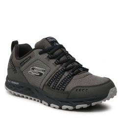 Trekkingi Skechers. Szare buty trekkingowe Skechers, bez wzorów, bez zapięcia. Za 399.99 zł.