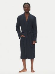 Emporio Armani Underwear Szlafrok EM001214 AF10792 UB102 Granatowy. Niebieskie szlafroki Emporio Armani Underwear, m, bez wzorów, z bawełny, bez ramiączek, bez kaptura. Za 759.99 zł.