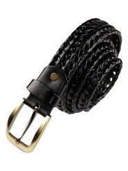 The Time of Bocha Skórzany pasek w kolorze czarnym rozmiar: 95. Czarne paski The Time of Bocha, bez wzorów, z materiału. Za 86.99 zł.