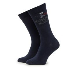 Skarpety Wysokie Męskie Aeronautica Militare. Niebieskie skarpety Aeronautica Militare, bez wzorów. Za 79.99 zł.