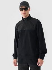 4F Bluza dresowa nierozpinana bez kaptura męska - czarna XL. Czarne bluzy bez kaptura 4F, m, bez wzorów, z bawełny, bez kaptura. W wyprzedaży za 99.99 zł.