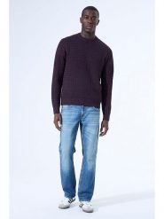 Garcia Sweter w kolorze granatowo-bordowym rozmiar: M. Czerwone swetry nierozpinane Garcia, m, bez wzorów, ze splotem, bez kołnierzyka, bez ramiączek. Za 197.17 zł.