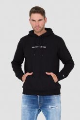 TOMMY JEANS Czarna męska bluza z kapturem, Rozmiar M. Czarne bluzy z kapturem Tommy Jeans, l, bez wzorów, z jeansu, z kapturem. W wyprzedaży za 246.99 zł.
