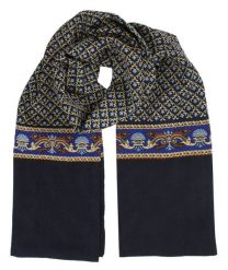Męski Szalik Elegancki Miękki, Dwustronny, Śliski - ALTIES - Kolorowy, Drobny Wzór. Szaliki Alties, bez wzorów, z materiału. Za 55.00 zł.