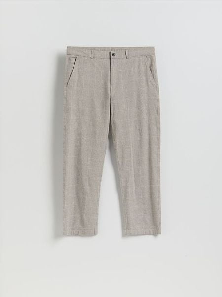 Spodnie jogger z lnem - wielobarwny. Joggery i bojówki Reserved, l, bez wzorów, z bawełny. Za 179.99 zł.