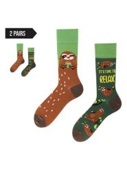 TODO SOCKS Skarpety (2 pary) w kolorze zielono-jasnobrązowym rozmiar: 43-46. Brązowe skarpety TODO SOCKS, bez wzorów, prążkowane. Za 70.95 zł.