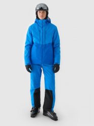 4F Spodnie narciarskie z szelkami membrana Dermizax 20000 męskie - turkusowe XL. Niebieskie spodnie narciarskie i snowboardowe 4F, l, bez wzorów, z dzianiny, narciarskie, Dermizax. W wyprzedaży za 499.99 zł.
