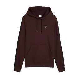 Kurtka z kapturem z haftowanym odznaką Puma. Brązowe kurtki Puma, s, z aplikacjami, z bawełny, z kapturem. Za 269.65 zł.
