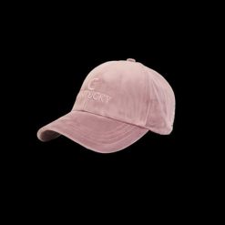 Aksamitna czapka Kentucky. Czerwone czapki zimowe KENTUCKY HORSEWEAR, bez wzorów. Za 195.00 zł.