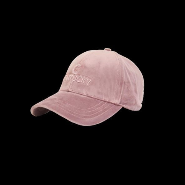 Aksamitna czapka Kentucky. Czerwone czapki zimowe KENTUCKY HORSEWEAR, bez wzorów. Za 195.00 zł.