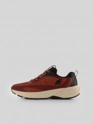 4F Niskie buty trailowe VECTRUN z membraną męskie - czerwone 40. Czerwone buty do biegania 4F, bez wzorów, z materiału, bez zapięcia. Za 399.99 zł.