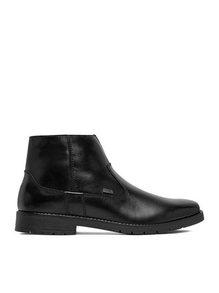 Rieker Botki CEO-13960-00 Czarny. Czarne botki sznurowane Rieker, bez wzorów, ze skóry, bez obcasa, bez zapięcia. Za 439.99 zł.