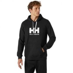 Bluza sportowa męska Helly Hansen Logo. Czarne bluzy z kapturem Helly Hansen, m, bez wzorów, z kapturem. Za 479.99 zł.