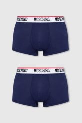 MOSCHINO Granatowe bokserki męskie 3PACK, Rozmiar XXL. Niebieskie bokserki MOSCHINO, m, bez wzorów, z bawełny. Za 199.00 zł.