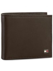 Tommy Hilfiger Duży Portfel Męski Eton Mini Cc Wallet AM0AM00655 Brązowy. Brązowe portfele Tommy Hilfiger, bez wzorów, ze skóry. Za 179.99 zł.