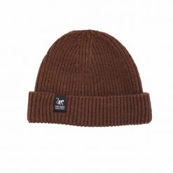 Czapka Docker – rozmiar uniwersalny – poliester z recyklingu (brązowa). Brązowe czapki z daszkiem SURF MONKEY, na zimę, bez wzorów, z materiału. Za 119.95 zł.