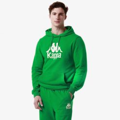 Bluza z kapturem Kappa Malmo 2. Zielone bluzy Kappa, bez wzorów, z kapturem. W wyprzedaży za 235.80 zł.