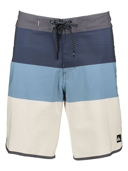 Quiksilver Szorty kąpielowe w kolorze biało-błękitno-granatowym rozmiar: W38. Białe kąpielówki Quiksilver, bez wzorów. Za 87.61 zł.