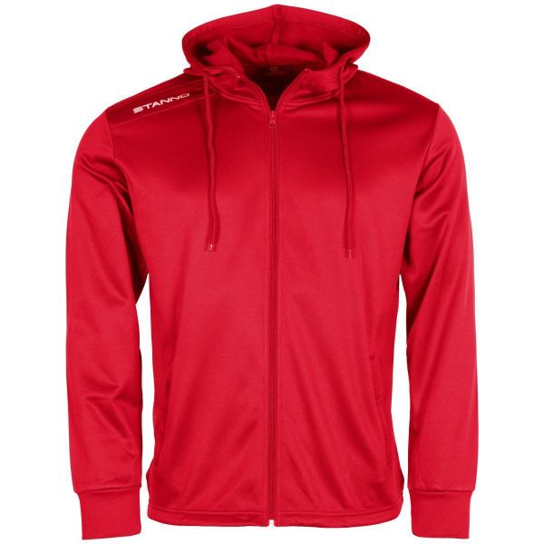 Bluza dresowa z kapturem zapinana na zamek Stanno Field. Czerwone bluzy z kapturem STANNO, s, bez wzorów, z dresówki, z kapturem. Za 171.50 zł.