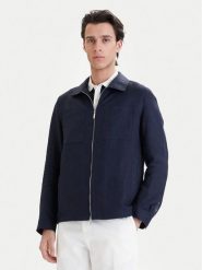 Bugatti Kurtka przejściowa 171400-11045 Granatowy Regular Fit. Niebieskie kurtki Bugatti, m, bez wzorów, ze lnu, bez kaptura. Za 979.99 zł.