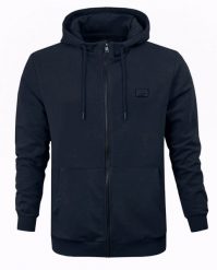 Męska Bluza Dresowa z Kapturem - PAKO JEANS - Granatowa. Niebieskie bluzy Pako Jeans, l, bez wzorów, z bawełny, z kapturem. Za 169.00 zł.