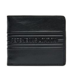 Portfel męski Pepe Jeans. Czarne portfele Pepe Jeans, bez wzorów, z jeansu. Za 139.99 zł.