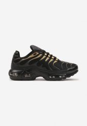 Czarno-Złote Buty Sportowe Sneakersy Ozdobione Tłoczeniem Zalirae. Czarne buty sportowe casual Born2be, bez wzorów, z dresówki, bez zapięcia. W wyprzedaży za 111.99 zł.