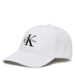 Czapka z daszkiem Calvin Klein Jeans. Białe czapki z daszkiem Calvin Klein Jeans, bez wzorów, z jeansu. Za 129.99 zł.