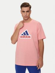 Adidas T-Shirt Future Icons Badge of Sport IS8342 Różowy Loose Fit. Czerwone t-shirty sportowe Adidas, bez wzorów, z bawełny, bez ramiączek. Za 99.99 zł.