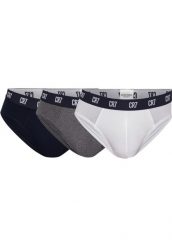 SLIPY MĘSKIE CR7 KOMPLET BIELIZNA CRISTIANO RONALDO ZESTAW 3-PAK XXL. Czarna slipki CR7 Cristiano Ronaldo, m, bez wzorów, z bawełny. Za 114.18 zł.