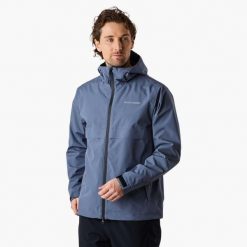 Kurtka przeciwdeszczowa turystyka męska Swedemount Tjörn Rain Jacket wodoodporny. Szare kurtki przeciwdeszczowe SWEDEMOUNT, m, bez wzorów, bez kaptura. W wyprzedaży za 297.00 zł.