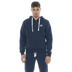 Bluza Herren Winter-Kapuzens z logo Reißverschluss, mała Leone 1947 Logo. Niebieskie bluzy LEONE 1947 APPAREL, bez wzorów, z bawełny, bez kaptura. W wyprzedaży za 206.29 zł.