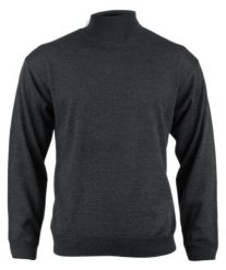 Elegancki Golf Męski - Brave Soul - Grafitowy. Szare golfy Brave Soul, l, bez wzorów, z bawełny, bez ramiączek. Za 119.00 zł.