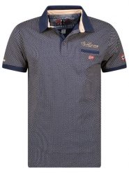Geographical Norway Koszulka polo "Kingdom" w kolorze granatowym rozmiar: M. Niebieskie koszulki polo Geographical Norway, m, bez wzorów, z bawełny, bez kołnierzyka, bez ramiączek. Za 96.83 zł.