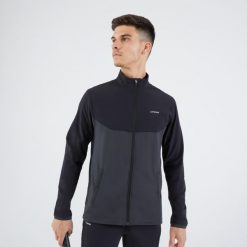 Kurtka do tenisa męska Artengo Essential. Czarne kurtki KUIKMA, m, bez wzorów, z meshu, bez kaptura. Za 119.99 zł.