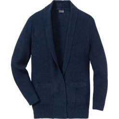 Długi sweter bez zapięcia Regular Fit bonprix ciemnoniebieski. Swetry nierozpinane marki bonprix. Za 109.99 zł.