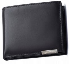 Portfel skórzany Ronaldo RM-01-BCF-BP czarny. Czarne portfele RONALDO, bez wzorów, ze skóry. Za 59.99 zł.