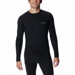 Koszulka Termiczna Męska Columbia Midweight Stretch Long Sleeve Top. Czarne bielizna termoaktywna Columbia, m, bez wzorów, bez ramiączek. Za 219.00 zł.