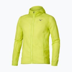 Kurtka do biegania męska Mizuno Tech Light Hooded. Żółte kurtki Mizuno, m, bez wzorów, z materiału, bez kaptura. Za 466.30 zł.