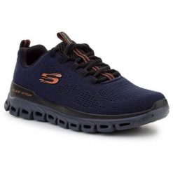 Buty treningowe męskie Skechers Glidestep Fasten UP. Niebieskie buty treningowe Skechers, bez wzorów, z materiału. Za 339.00 zł.